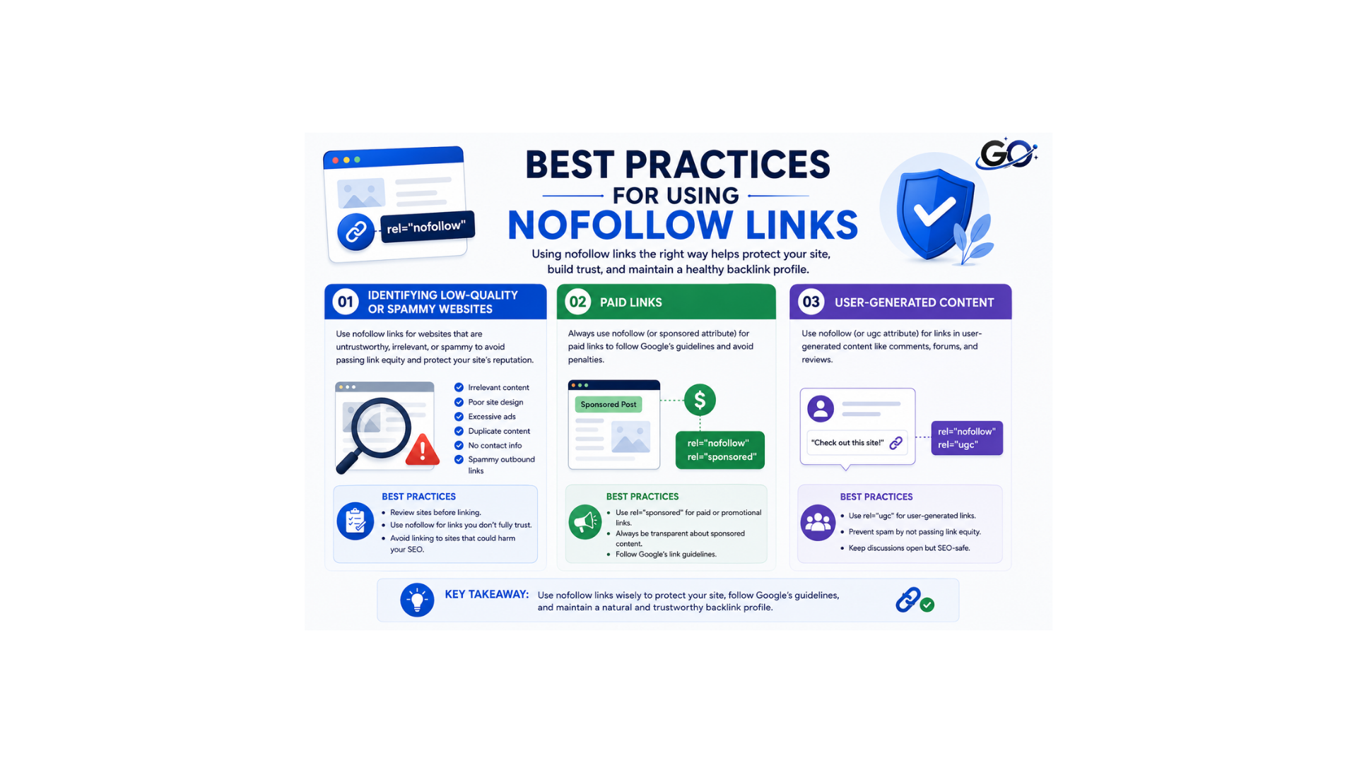 Best practices for using nofollow links